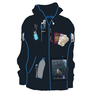 AyeGear h13 travel hoodie fleece | lots of pockets | secure pockets | scottevest